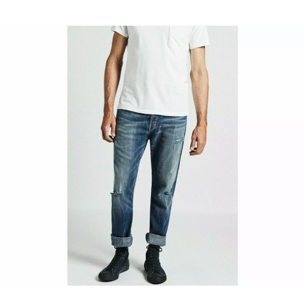 CURRENT ELLIOTT HERITAGE Button Fly Crop Raw 32